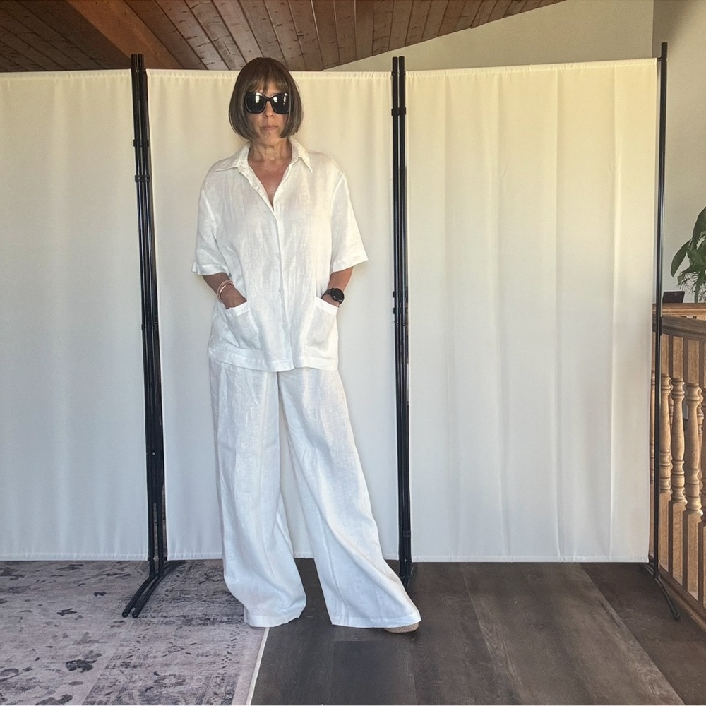 Elegant White Women's Pant Suit